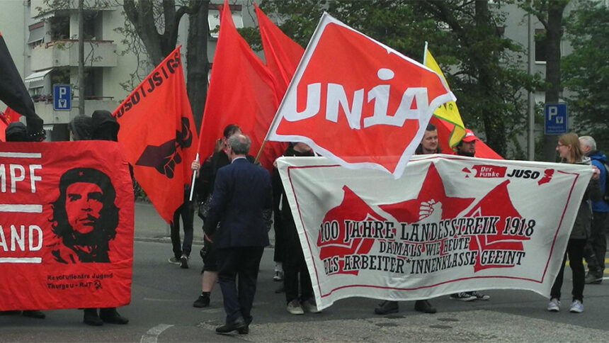 2018 1 mai demo juso kreuzlingen © pit wuhrer