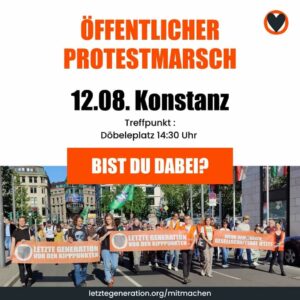 Öffentlicher Protestmarsch in Konstanz.