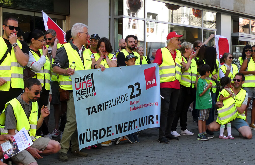 Heute: ver.di-Kundgebung und Lohn-Demo in Konstanz