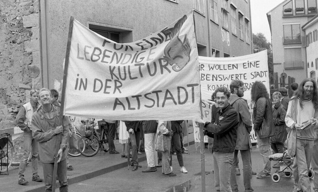 Demo zum besetzten Haus am Fischmarkt In Konstanz © Ronald Frommann