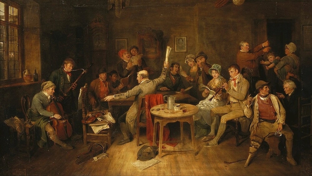 Edward Bird (1772 1819), Village Choristers Rehearsing an Anthem for Sunday 16:9 © Royal Collection via Wikipedia