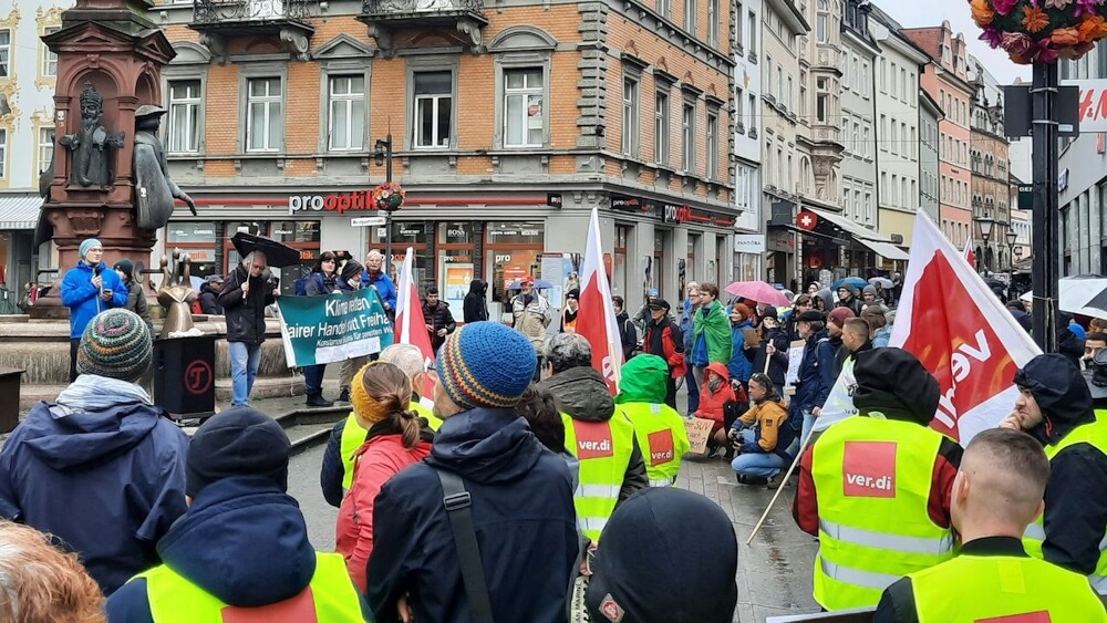 Fff, ver.di, gemeinsamer Streik am 01.03.2024 © Fridays for Future Konstanz