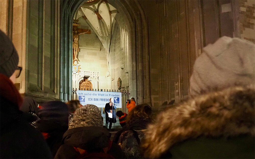 Gaza Mahnwache Am Münster Konstanz 19.12.23 (c)anna Blank