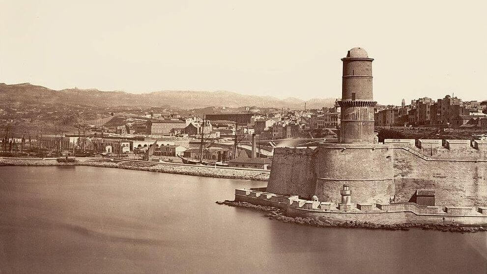 Marseille, Leuchtturm um 1860, Fotograf Édouard Baldus © Wikimedia Commons