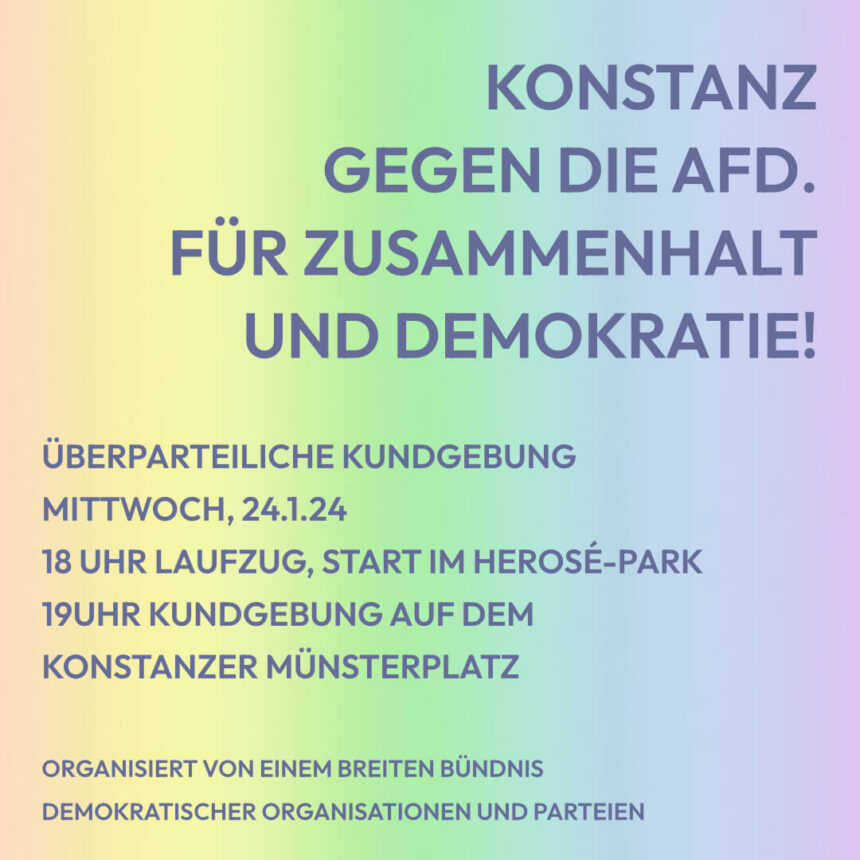 Konstanz gegen Rechtsextremismus - für Zusammenhalt und Demokratie.