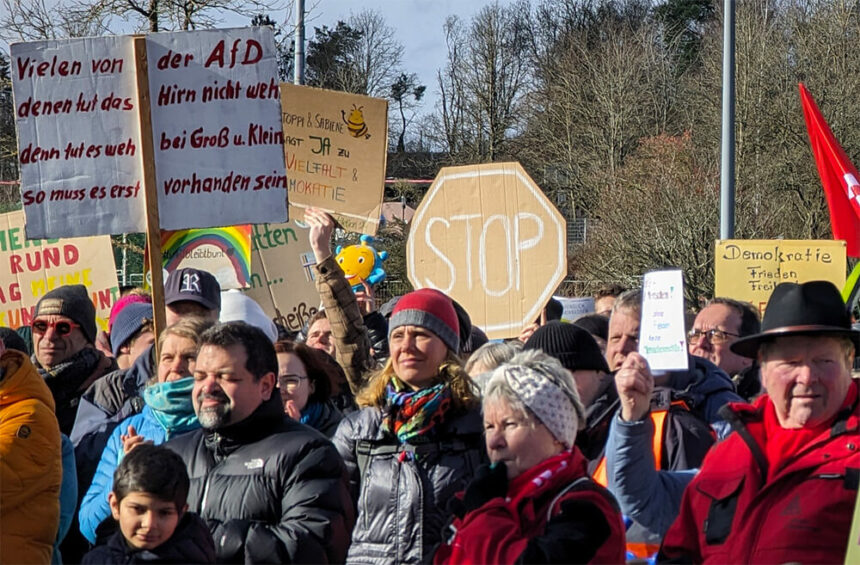 Anti Afd Demo Rottweil Hirn 24.2.24 ©michael Wirz