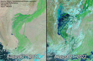 2022 Pakistan Floods Südpakistan © Nasa Wikimedia Commons