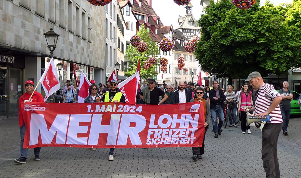 Maifeier 2024 Demo Hussenstraße ©pit Wuhrer
