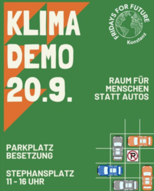 2025 09 20 vorab pm klimademo stephansplatz (c) fff Konstanz