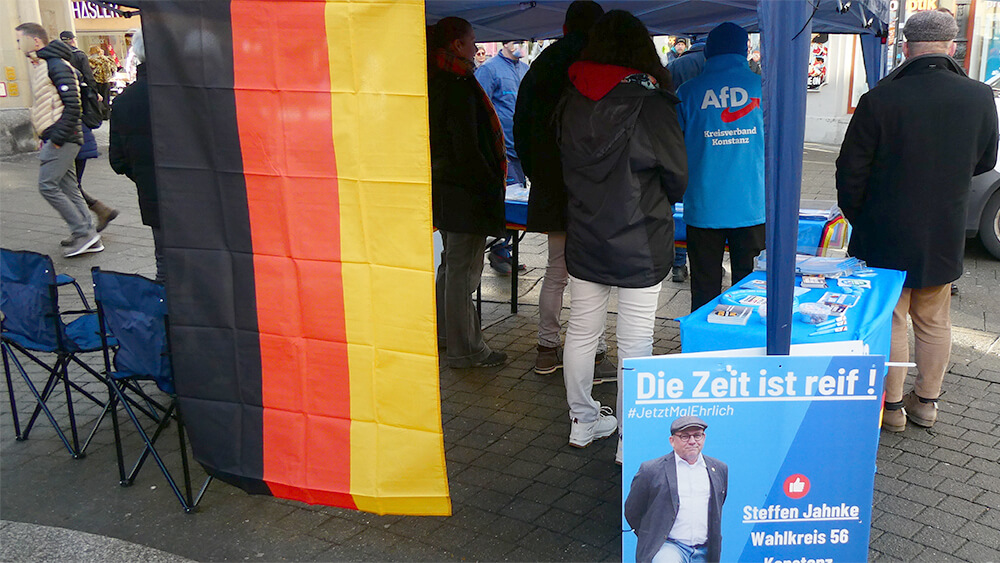 Afd wahlkampfstand konstanz februar 2026 © pit wuhrer