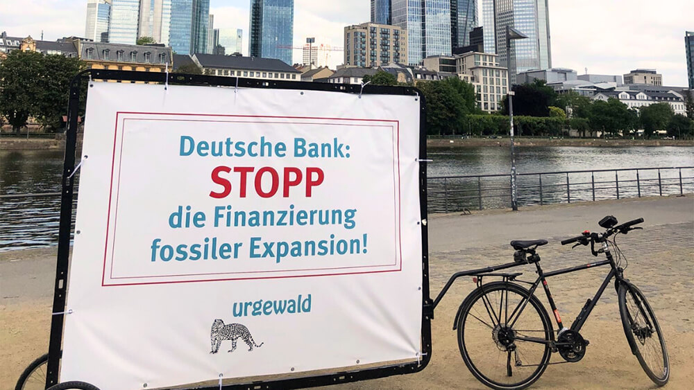 Aktion urgewald gg beutsche bank © urgewald website