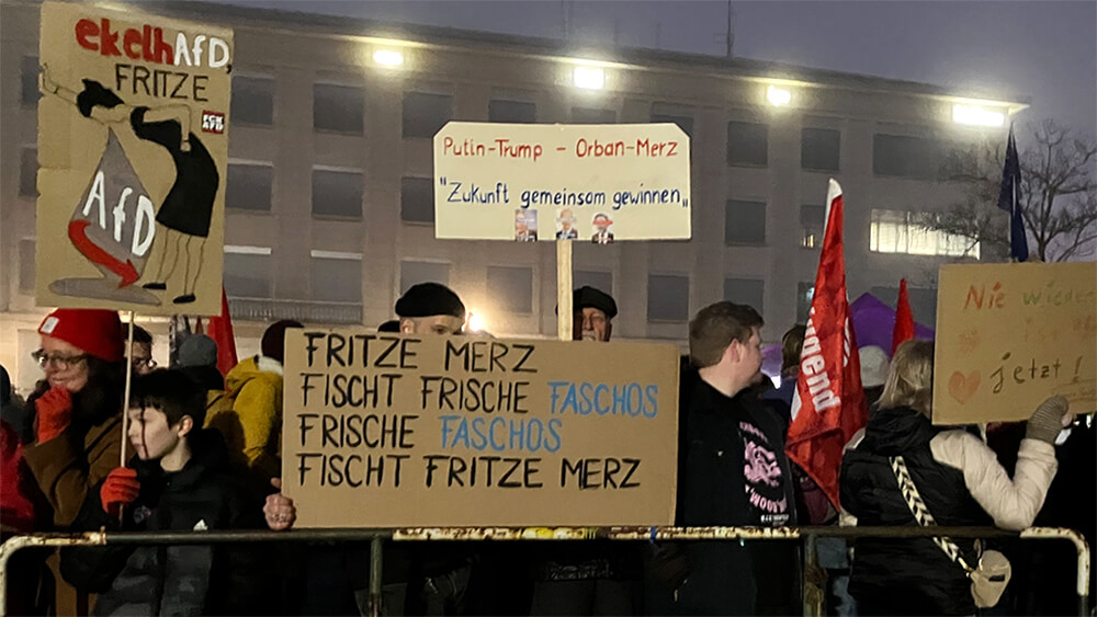 Anti merz kundgebung singen 2025 02 05 © pit wuhrer