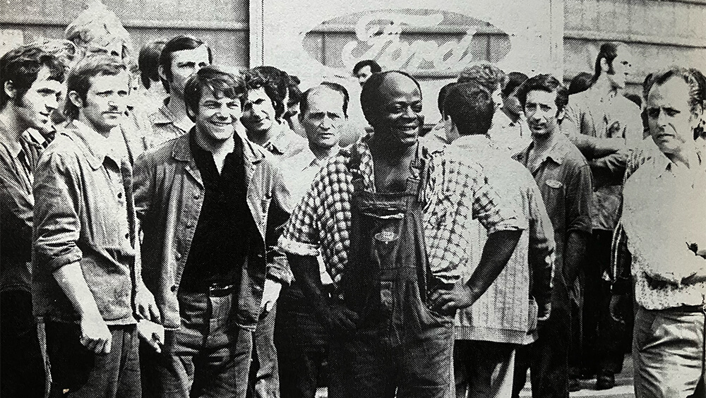 Arbeiter bei ford 1973 ©betriebszelle ford arbeiterkampf