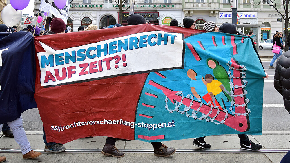 Asylrechtsdemo wien 2016 © wikimedia commons