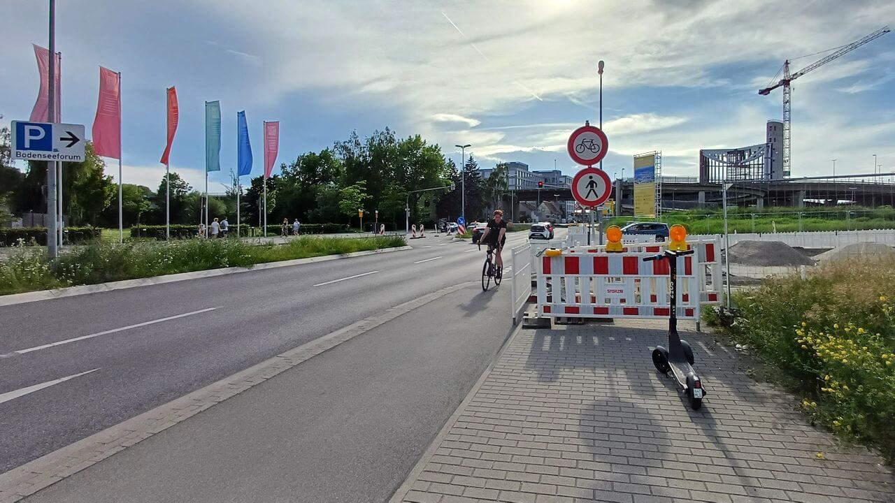 Bofo bodenseeforum ampel baustelle radweg asisi panorama 2025 06 01 04 © harald borges
