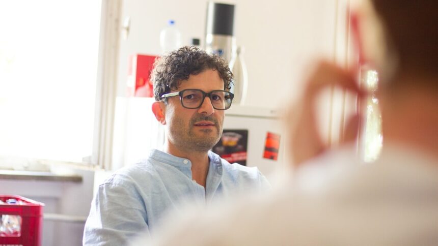 Büroeröffnung, luigi pantisano, die linke 2025 07 04 © die linke tb