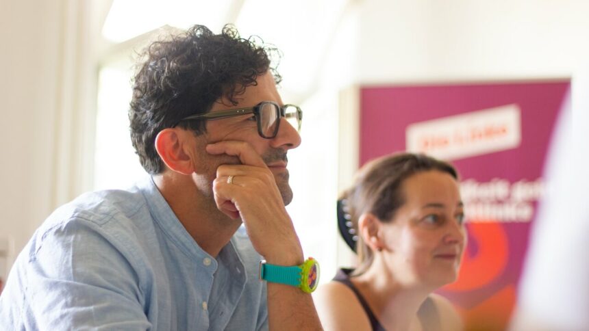 Büroeröffnung, luigi pantisano, sibylle röth, die linke 2025 07 04 03 © die linke tb