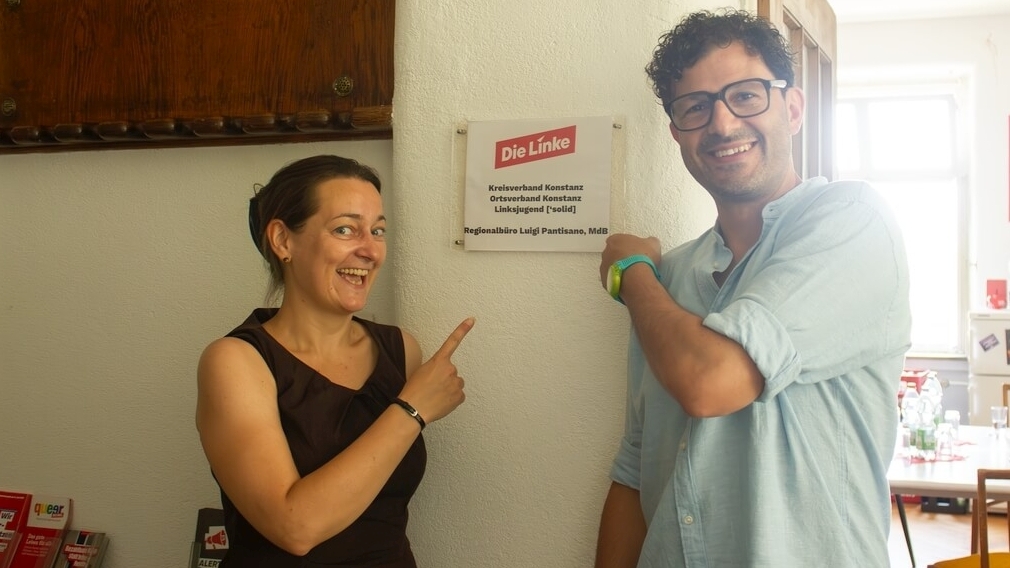 Büroeröffnung, luigi pantisano, sibylle röth, die linke 2025 07 04 10 beschnitten © die linke tb