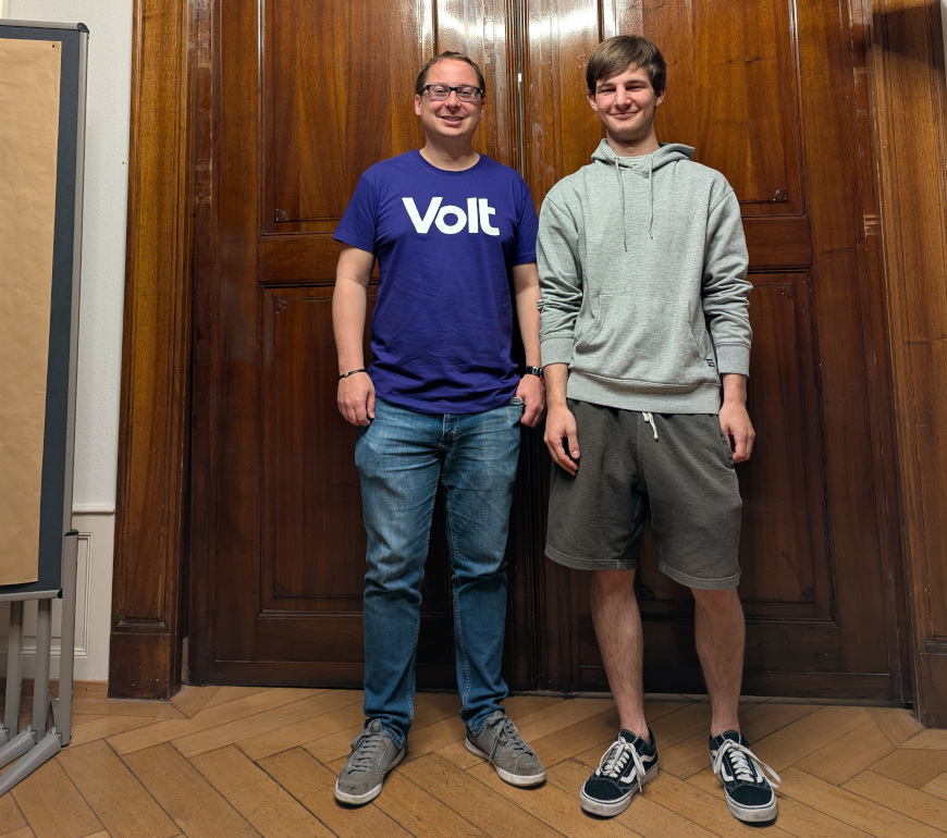 Direktkandidaten ltw volt nils carstensen (links), thomas beha (rechts)