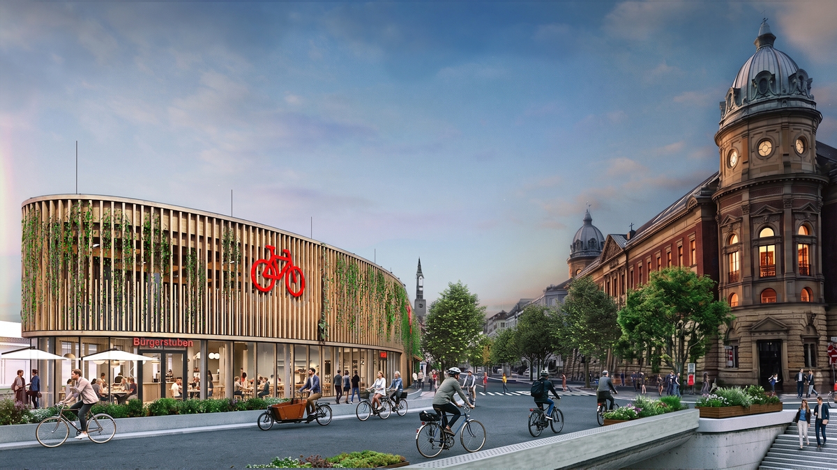Fahrradparkhaus © stadt konstanz, db infrago ag, mit ki bearbeitet 02