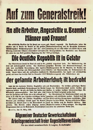 Generalstreik aufruf 1920