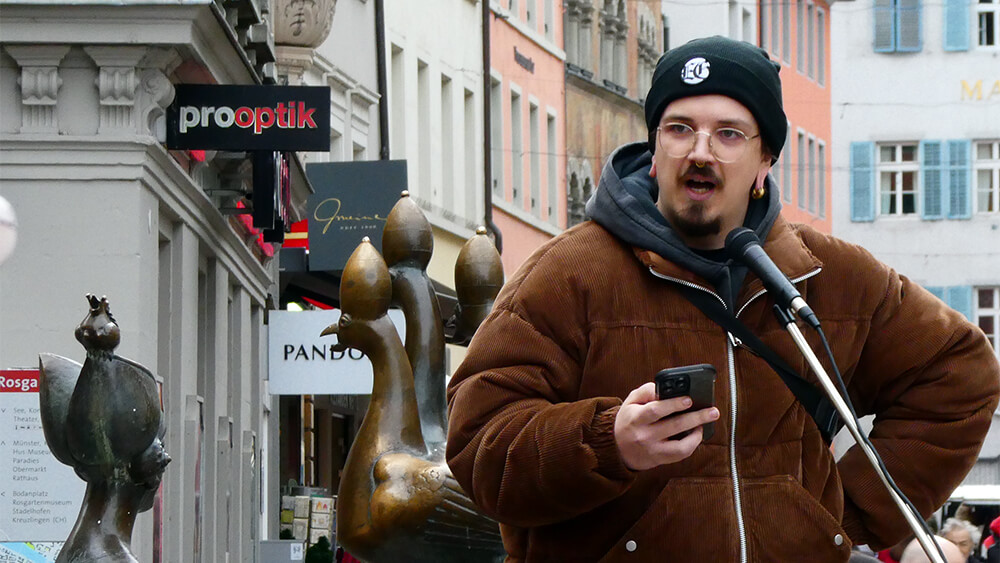 John eric löser rede konstanz linke versammlung 2026 02 23 © pit wuhrer