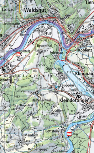 Lage kkw leibstadt, kkw beznau