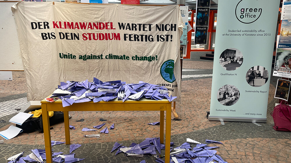 Nachhaltigskeitswoche uni kn infostand © miriam nagel