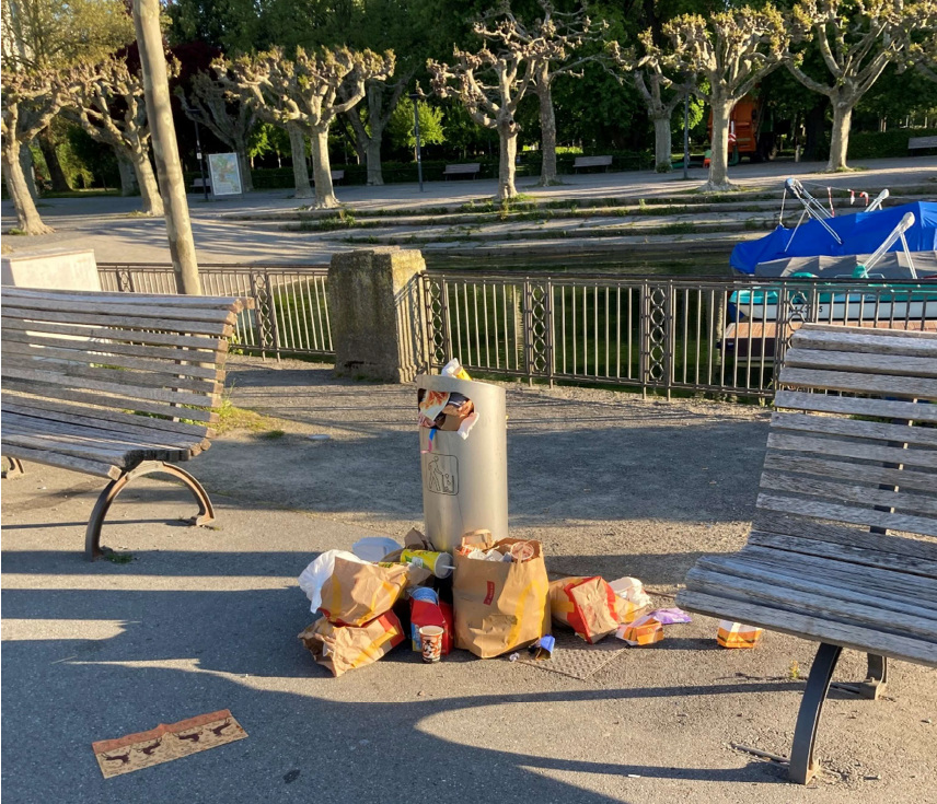 Öffentlicher müll im stadtgarten copyright stadt konstanz