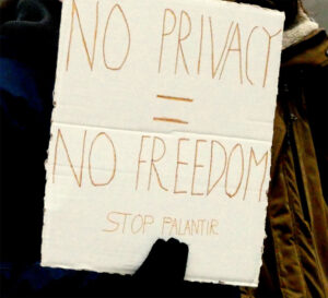 Plakat palantir demo © pit wuhrer