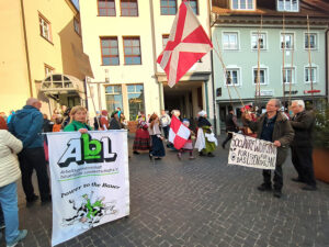 Protest2 eineihung weingartner denkmal bauernkrieg 2025 05 09 © liou panther