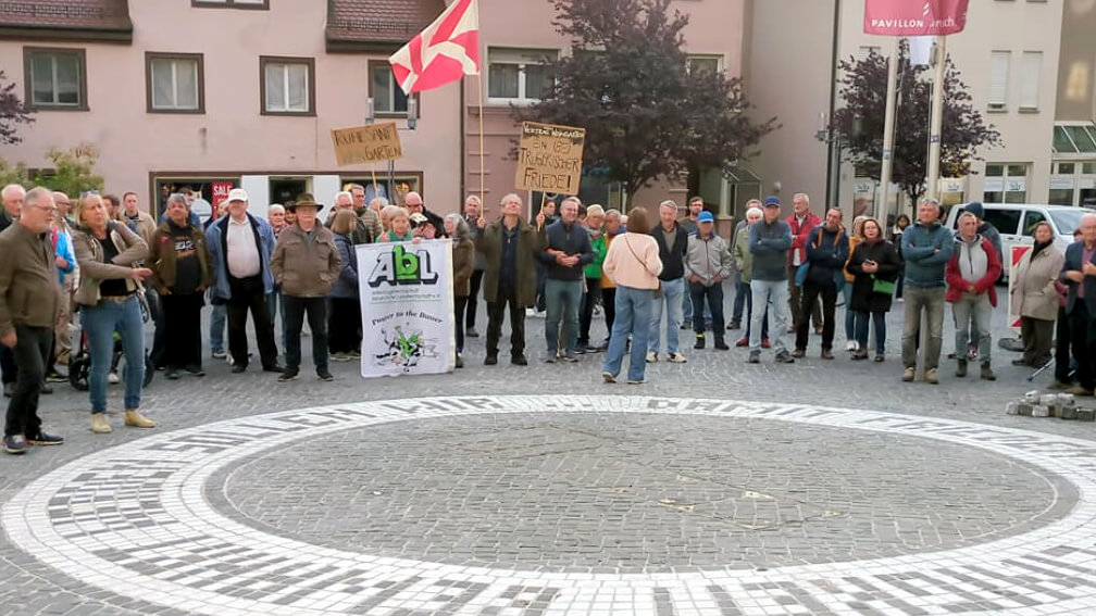 Protest3 eineihung weingartner denkmal bauernkrieg 2025 05 09 © liou panther
