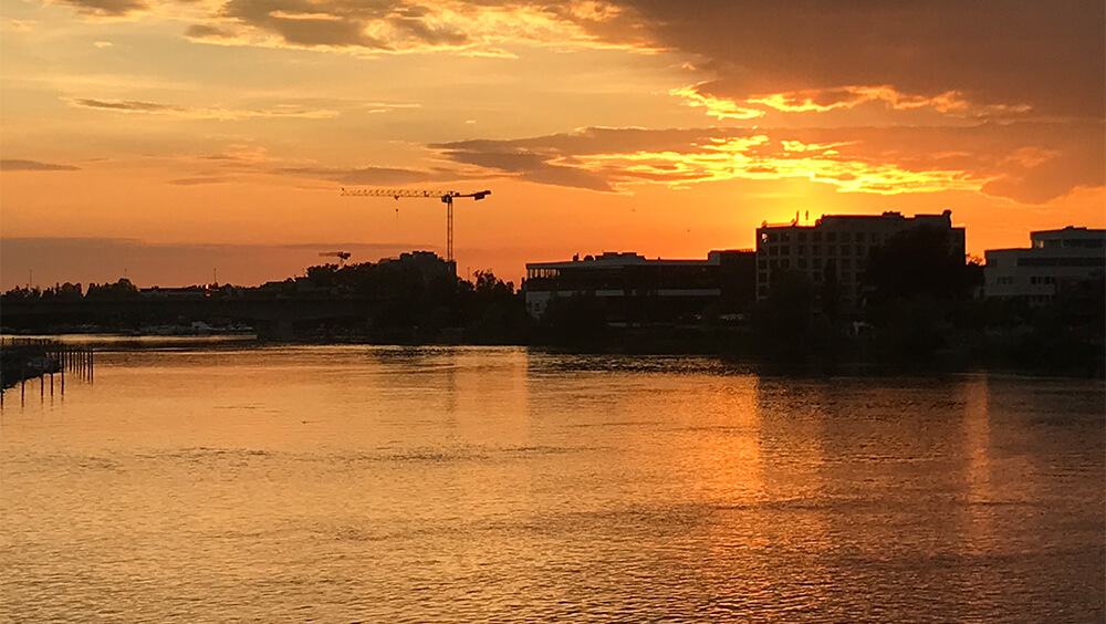 Sonnenuntergang am seerhein