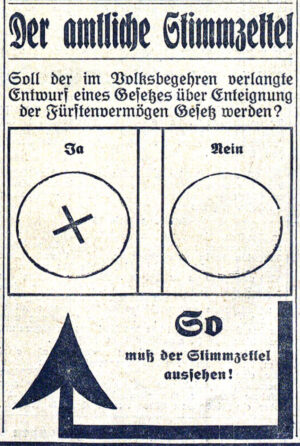 Stimmempfehlung knvolksblatt 1926 06 16
