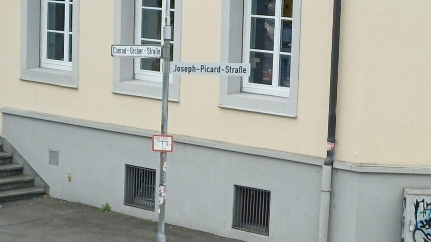 Straßenumbenennung falsch gröber in picard 2025 07 30 03a © harald borges