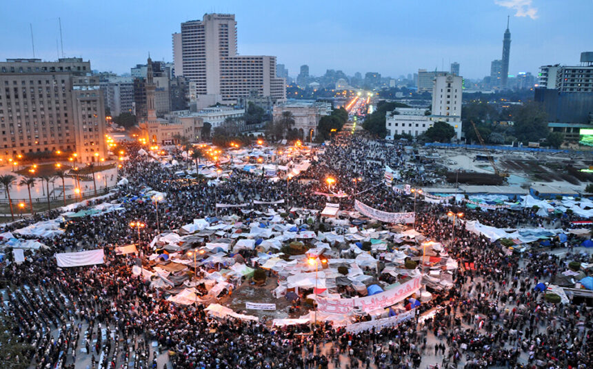 Tahrir square february 9, 2011. wikimedia commons