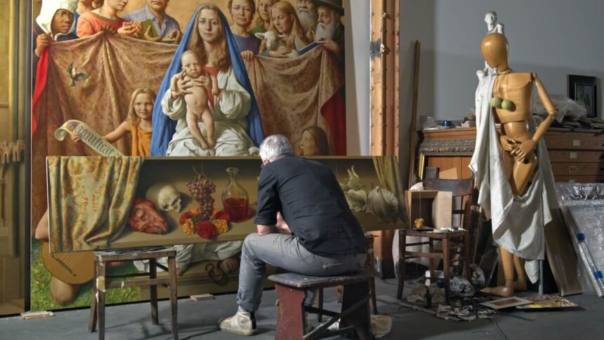 Michael Triegel malt die Madonna und wird dabei von der UNESCO gestört