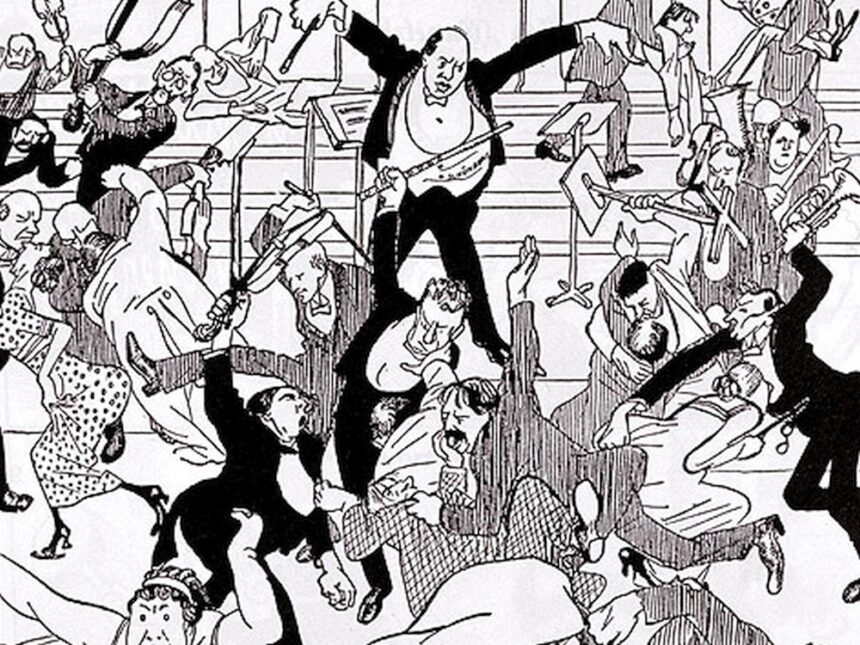 Watschenkonzert karikatur in die zeit vom 6. april 1913