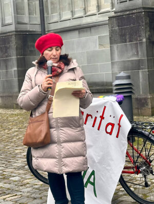 Zahide sarikas rojava kundgebung konstanz 2026 01 24 © anna blank