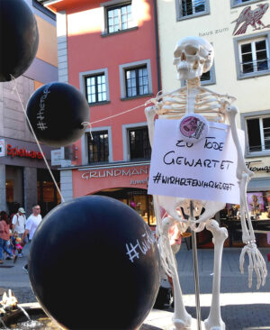 Zu tode gewartet gesindheitsaktion marktstätte bugs sept 2026 © pit wuhrer