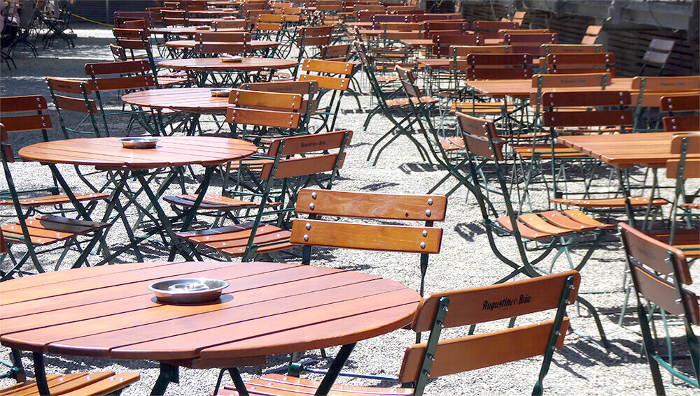 Biergarten leer